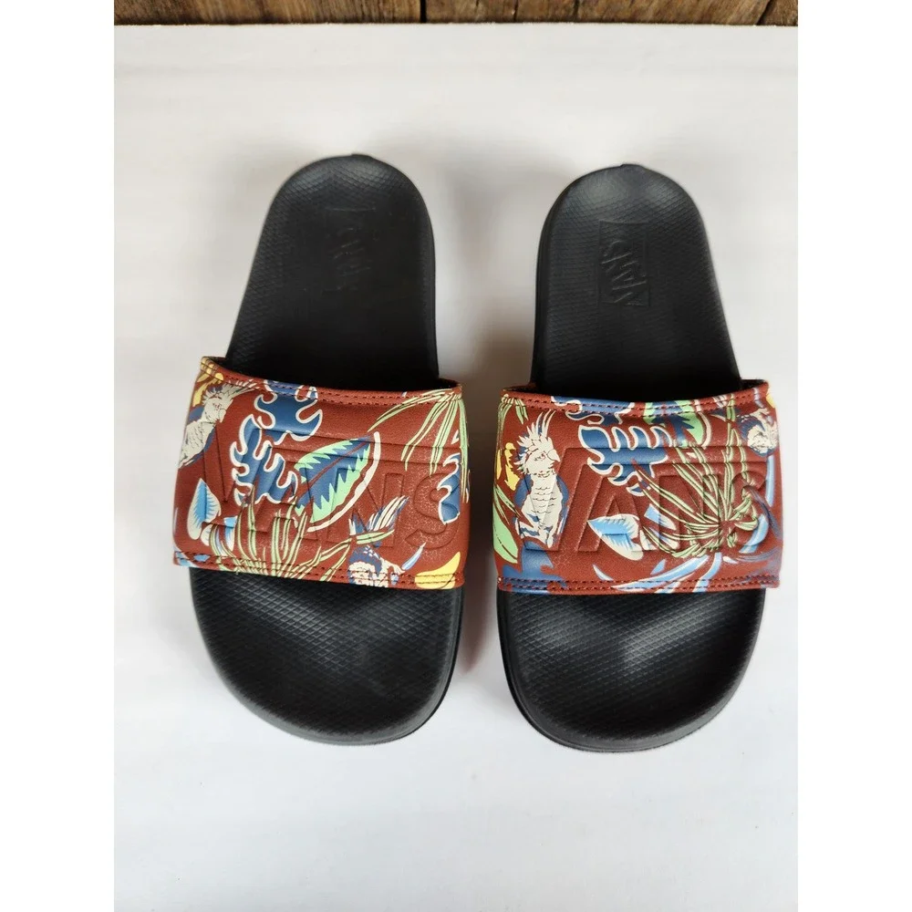 Vans Boys Slides La Costa Hawaii Tropical Print Sandals VN0A5HF5AN6 Kids 4